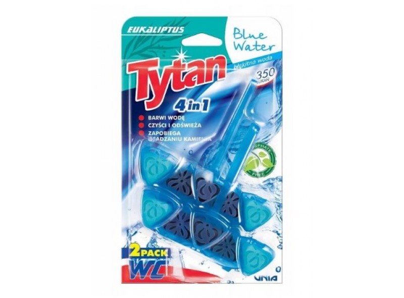 Чотирьохфазний блок для унітазу 4 в 1 Tytan Blue Water (Eucalyptus) 2 x0,040 г (евкаліпт) (97-571) Чотирьохфазний блок для унітазу 4 в 1 Tytan Blue Water (Eucalyptus) 2 x0,040 г (евкаліпт) (97-571)